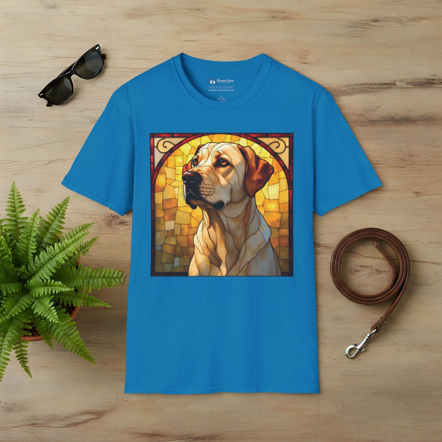 Stained Glass Yellow Lab T-Shirt