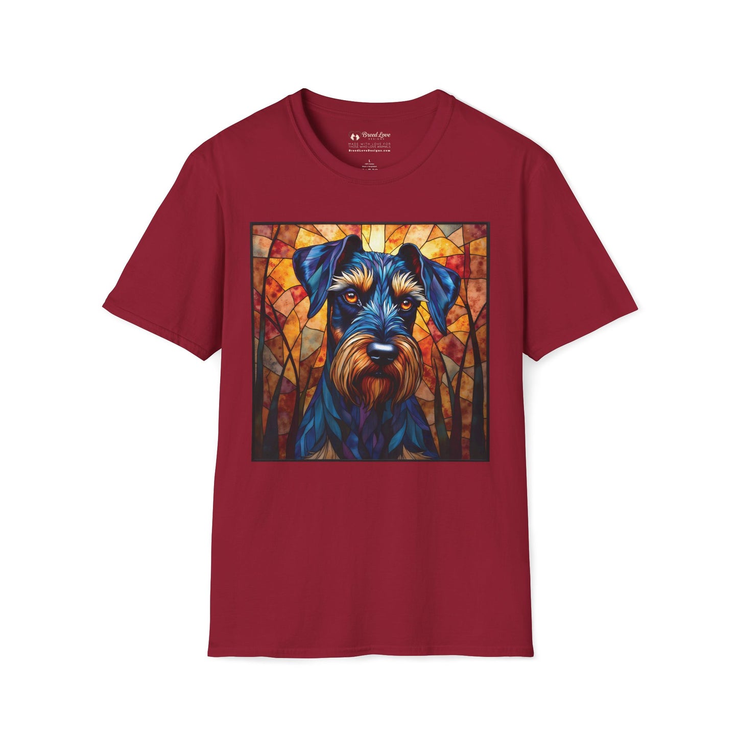 Stained Glass Schnauzer T-Shirt
