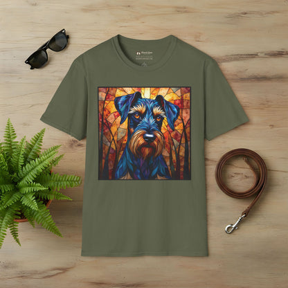 Stained Glass Schnauzer T-Shirt