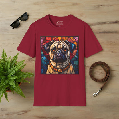 Stained Glass Pug T-Shirt