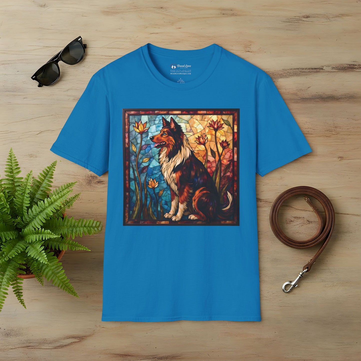 Stained Glass Collie T-Shirt