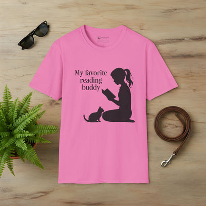 My Favorite Reading Buddy Cat T-Shirt
