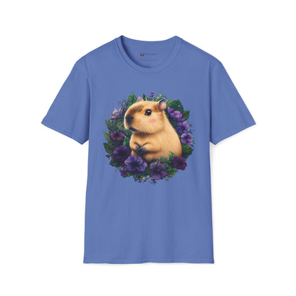Capybara with Purple Flowers T-Shirt