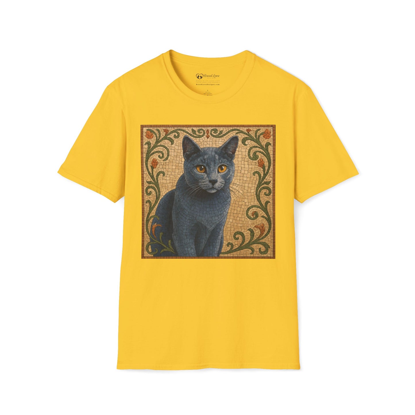 Russian Blue Cat Mosaic T-Shirt