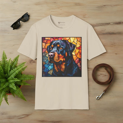 Stained Glass Rottweiler T-Shirt