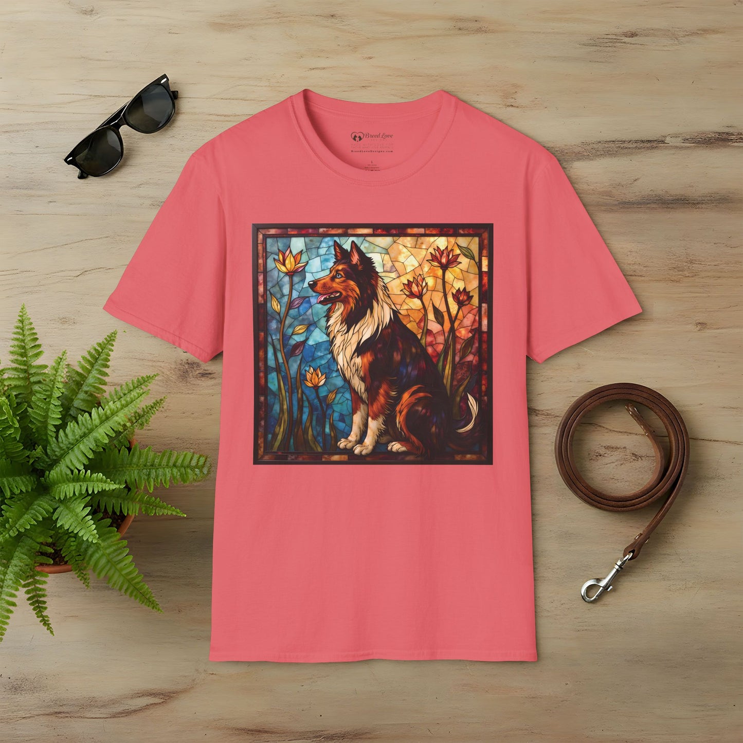 Stained Glass Collie T-Shirt
