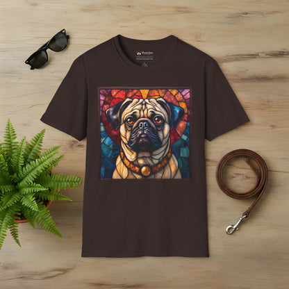 Stained Glass Pug T-Shirt
