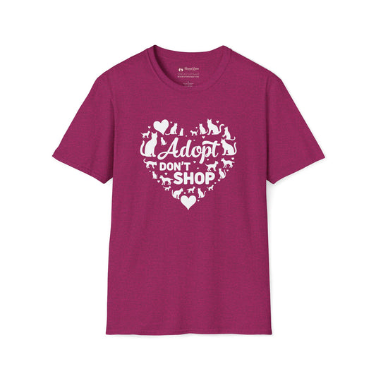 Adopt Don't Shop Cat Heart T-Shirt