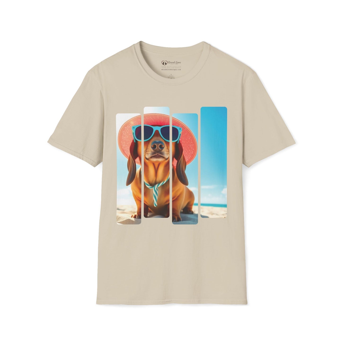 Dachshund at the Beach Panel T-Shirt