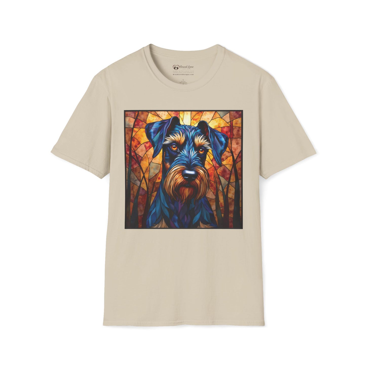 Stained Glass Schnauzer T-Shirt