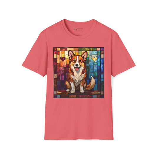 Stained Glass Corgi T-Shirt
