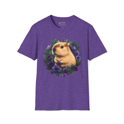 Capybara with Purple Flowers T-Shirt