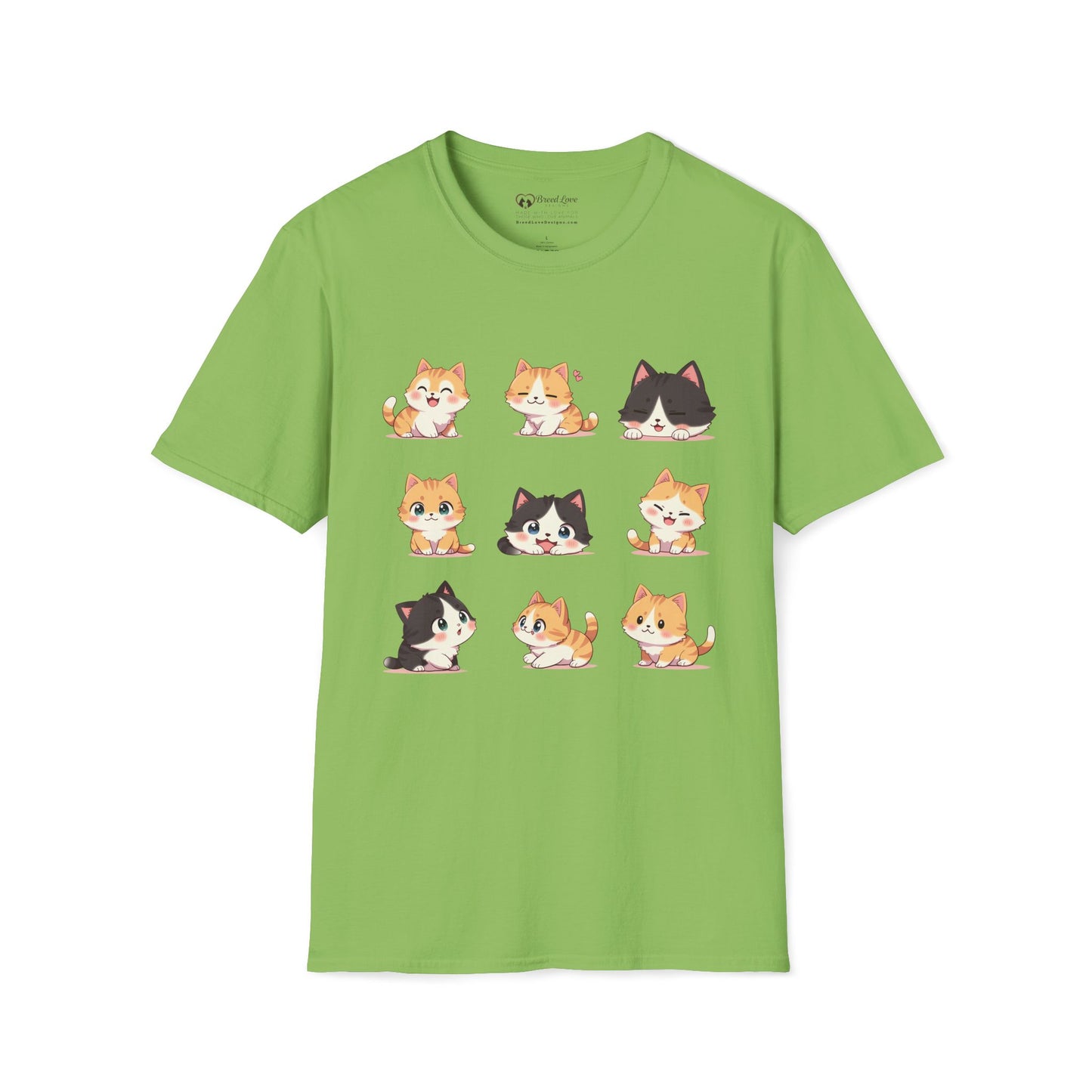 Cute Kitten Grid T-Shirt