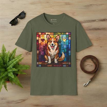 Stained Glass Corgi T-Shirt