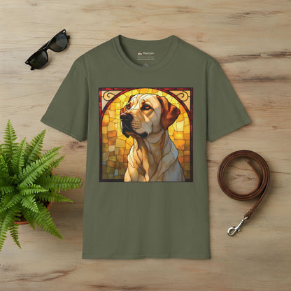 Stained Glass Yellow Lab T-Shirt