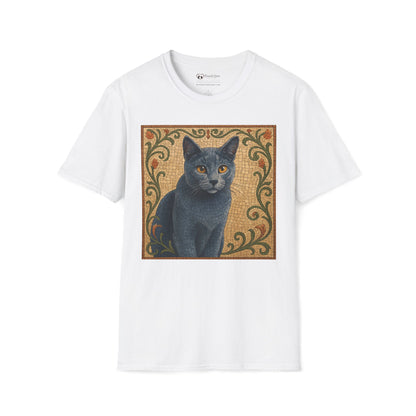 Russian Blue Cat Mosaic T-Shirt