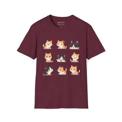 Cute Kitten Grid T-Shirt