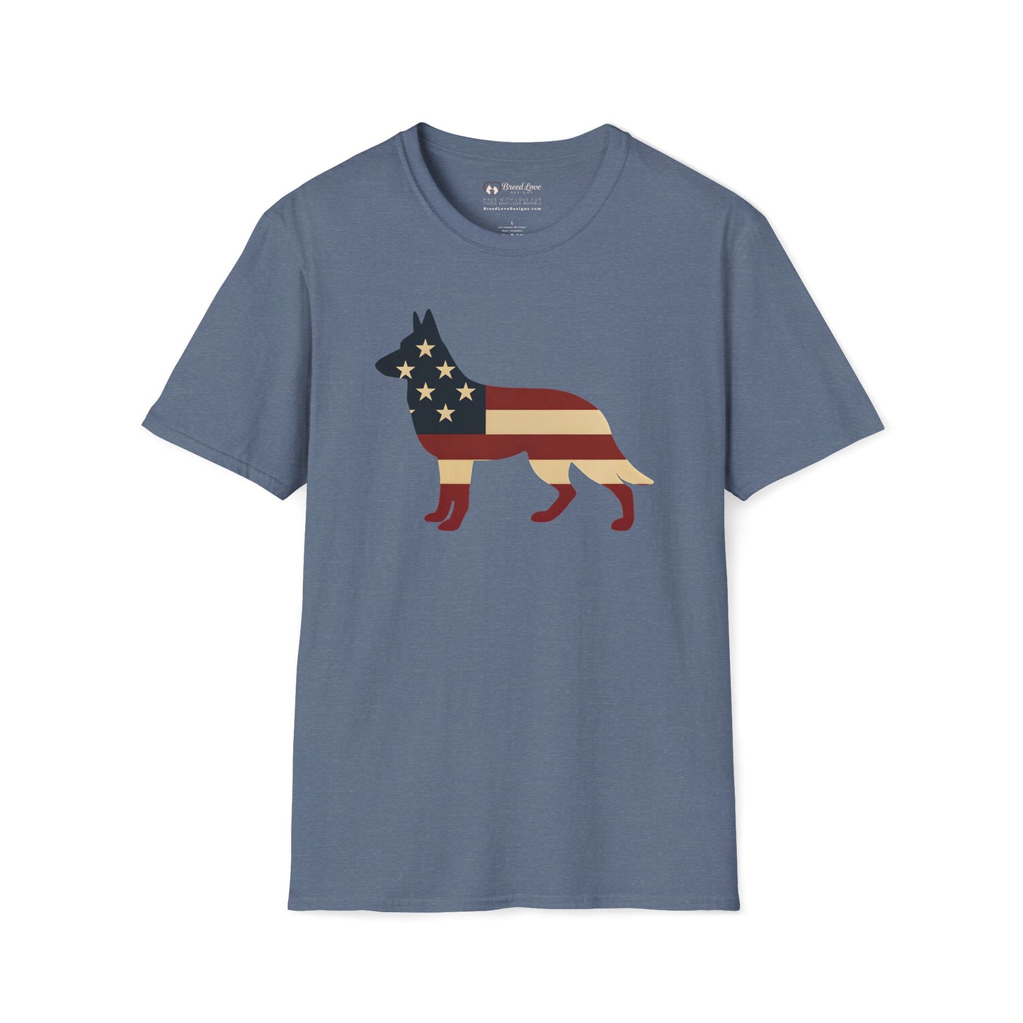 American Flag German Shepherd T-Shirt