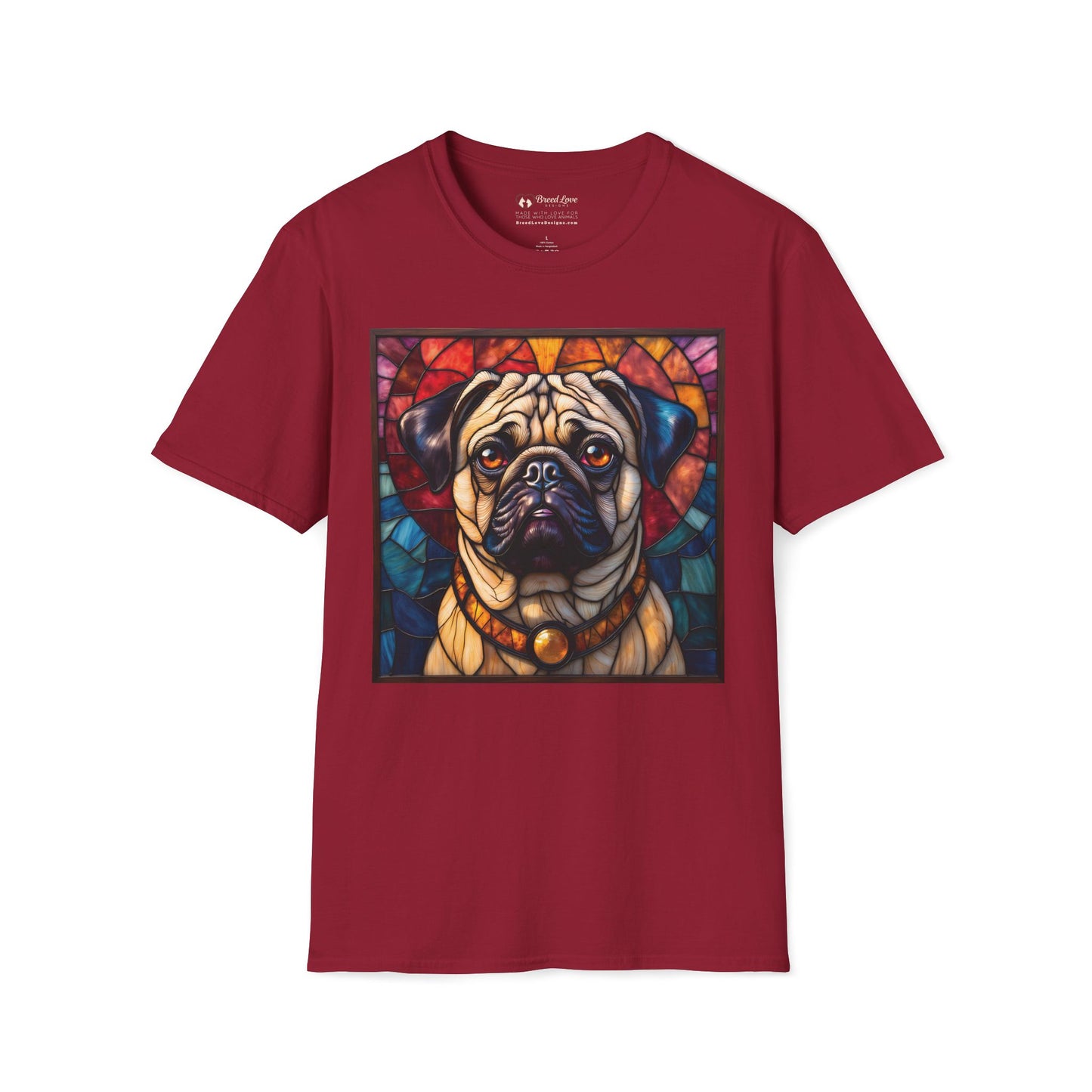 Stained Glass Pug T-Shirt