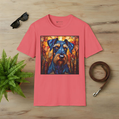 Stained Glass Schnauzer T-Shirt