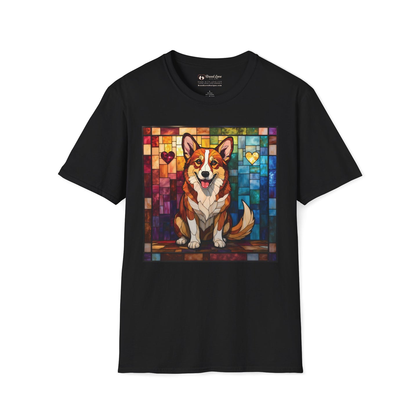 Stained Glass Corgi T-Shirt