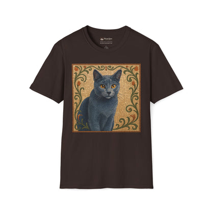 Russian Blue Cat Mosaic T-Shirt