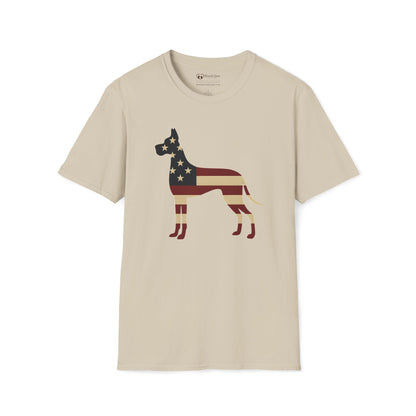 American Flag Great Dane T-Shirt