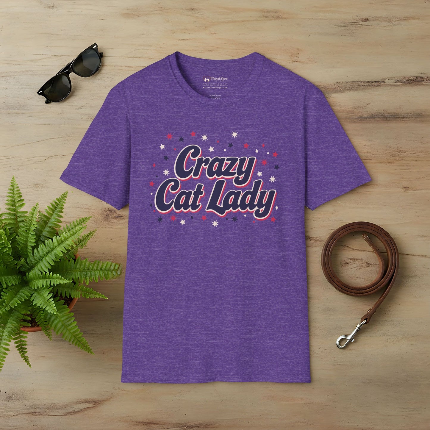 Sparkly Crazy Cat Lady T-Shirt