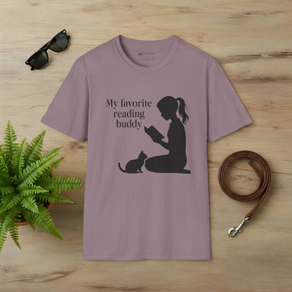 My Favorite Reading Buddy Cat T-Shirt