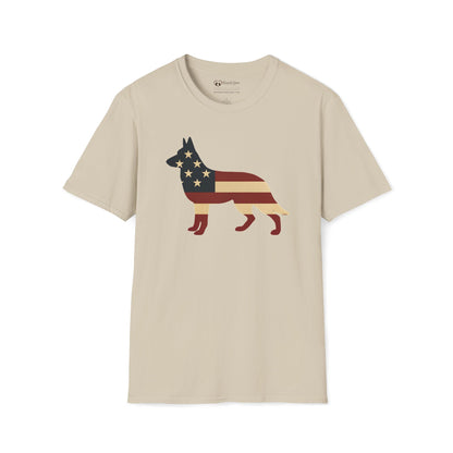American Flag German Shepherd T-Shirt