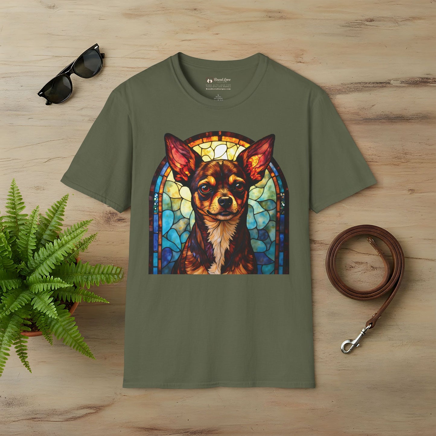 Stained Glass Chihuahua T-Shirt
