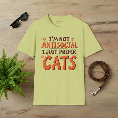 I'm Not Antisocial I Just Prefer Cats T-Shirt