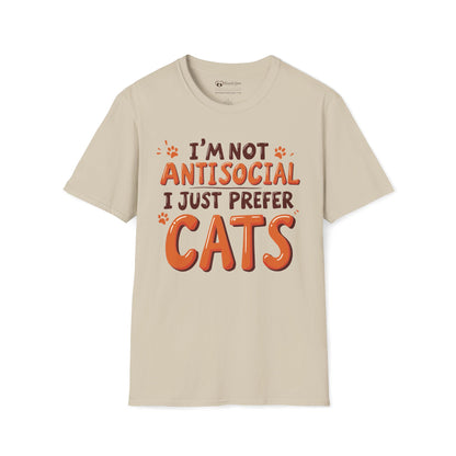 I'm Not Antisocial I Just Prefer Cats T-Shirt