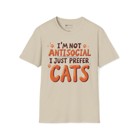 I'm Not Antisocial I Just Prefer Cats T-Shirt