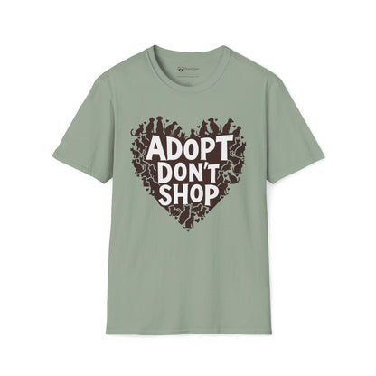 Adopt Don't Shop Dogs and Cats Heart T-Shirt