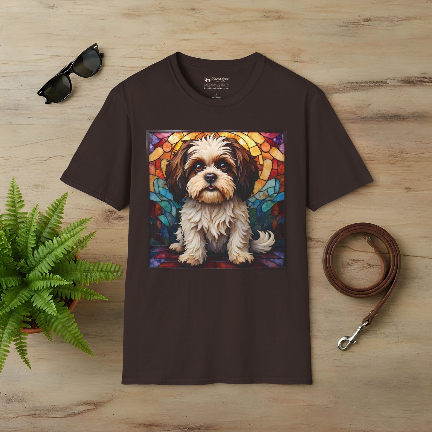 Stained Glass Shih Tzu T-Shirt