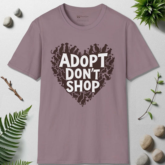 Adopt Don't Shop Dogs and Cats Heart T-Shirt