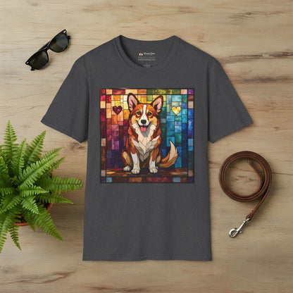 Stained Glass Corgi T-Shirt