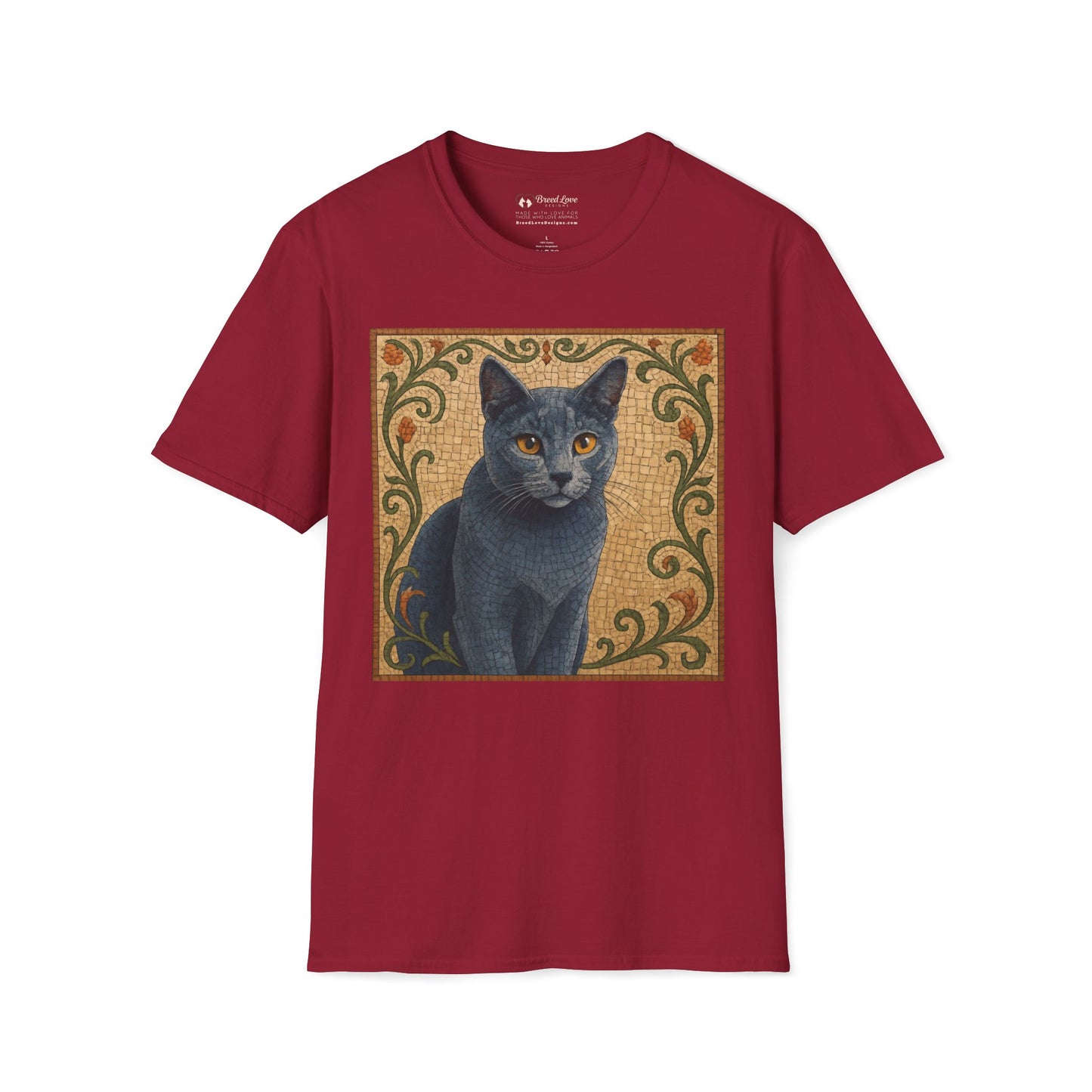 Russian Blue Cat Mosaic T-Shirt