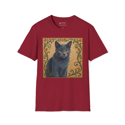 Russian Blue Cat Mosaic T-Shirt