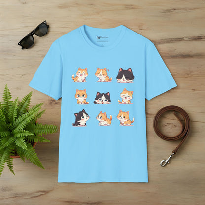 Cute Kitten Grid T-Shirt