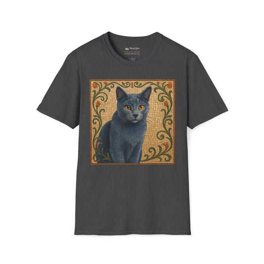 Russian Blue Cat Mosaic T-Shirt