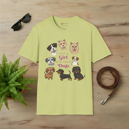 Just a Girl Who Loves Dogs T-Shirt