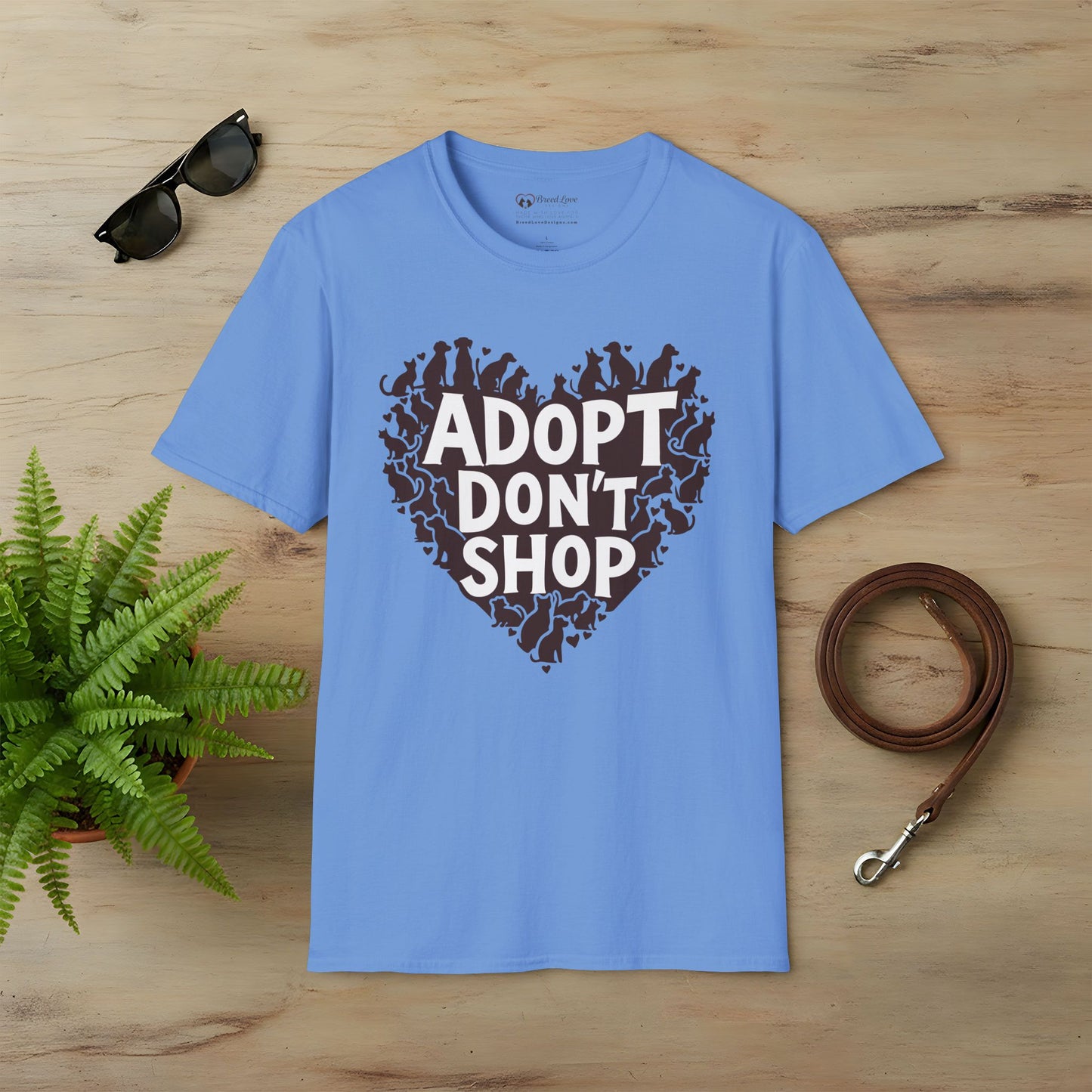 Adopt Don't Shop Dogs and Cats Heart T-Shirt