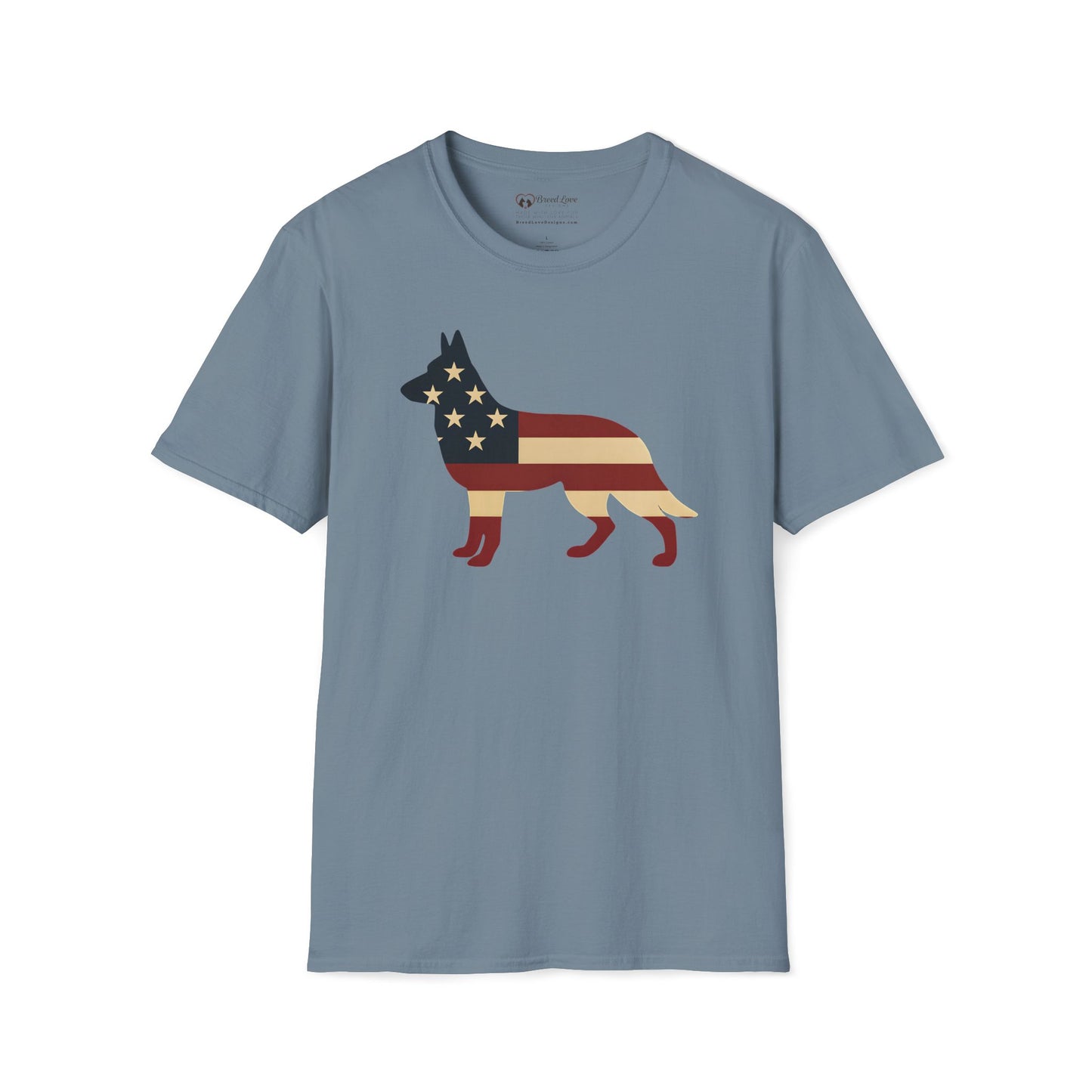 American Flag German Shepherd T-Shirt