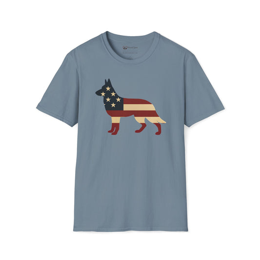 American Flag German Shepherd T-Shirt