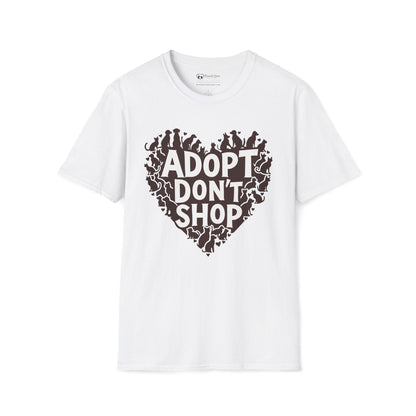Adopt Don't Shop Dogs and Cats Heart T-Shirt