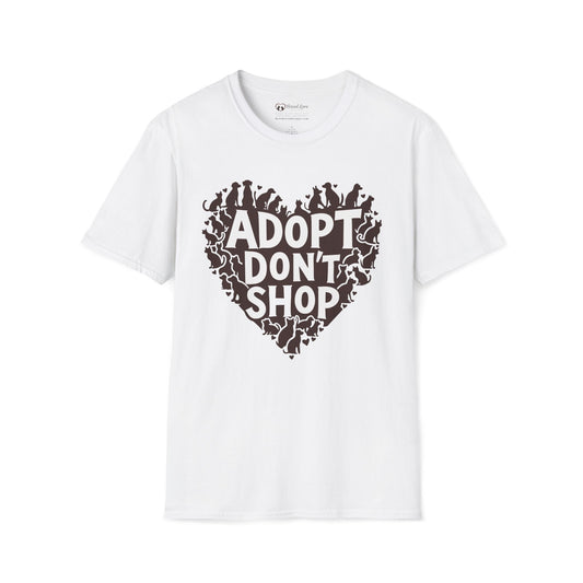 Adopt Don't Shop Dogs and Cats Heart T-Shirt
