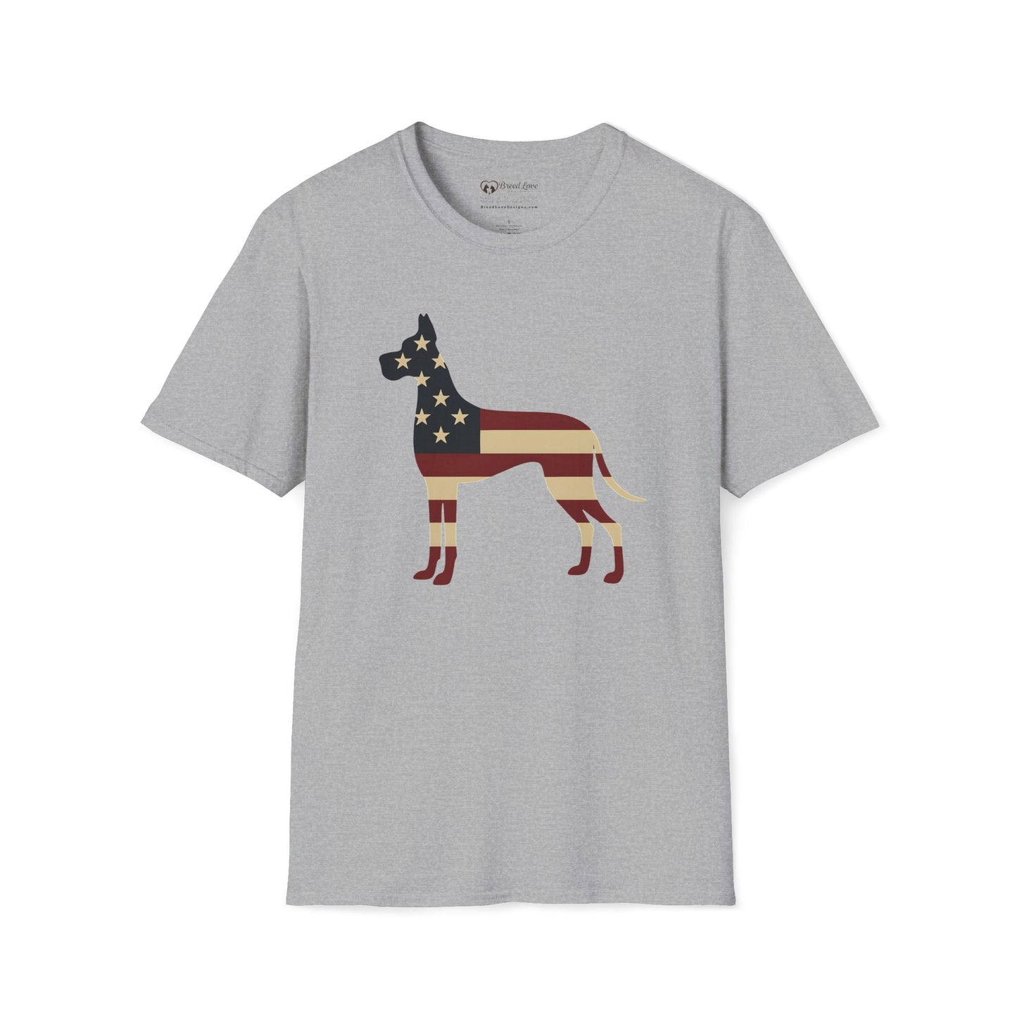 American Flag Great Dane T-Shirt