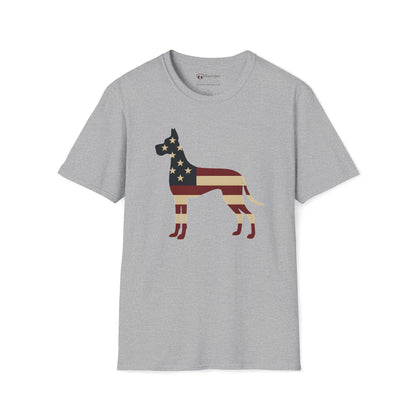 American Flag Great Dane T-Shirt